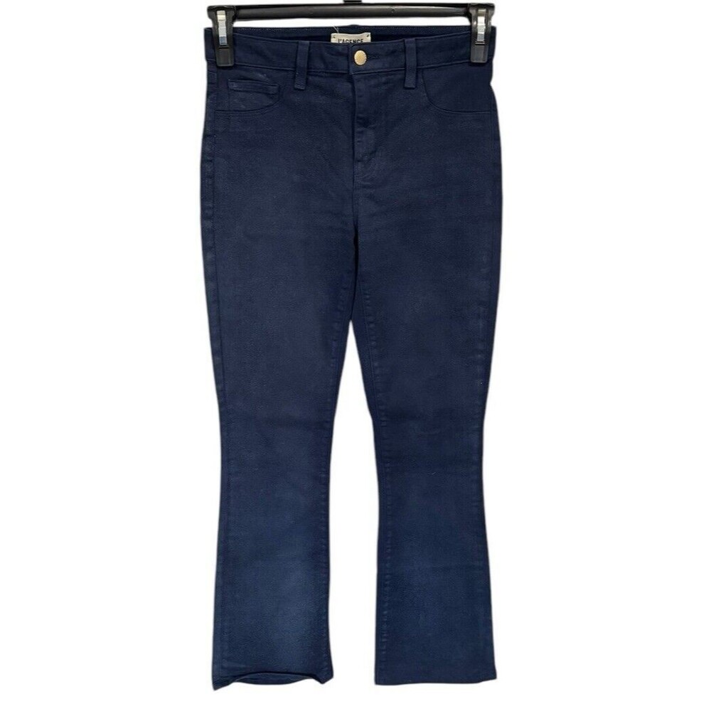 L’Agence‎ Selma Bootcut Coated Navy Jeans Size 27